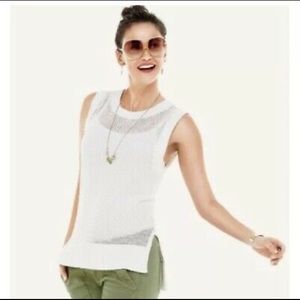 CAbi High Low Open Knit Sweater xl